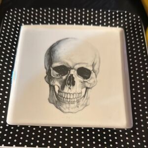 Wicked Ciroa  Skull Porcelaine 6" Plates, Set of 4